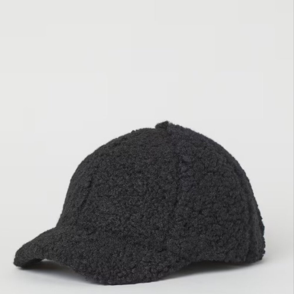 H&M Faux Shearling Baseball Cap